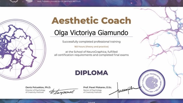 Aesthetic Coach diploma