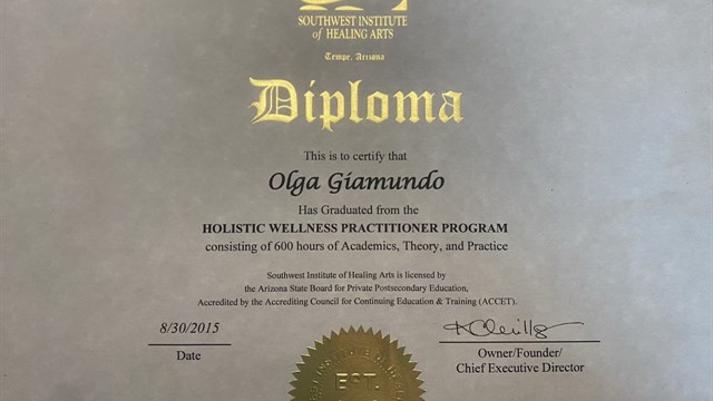 Holistic Wellness Practitioner diploma