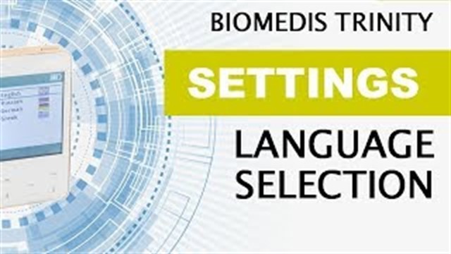 Language Selection. BIOMEDIS TRINITY.
